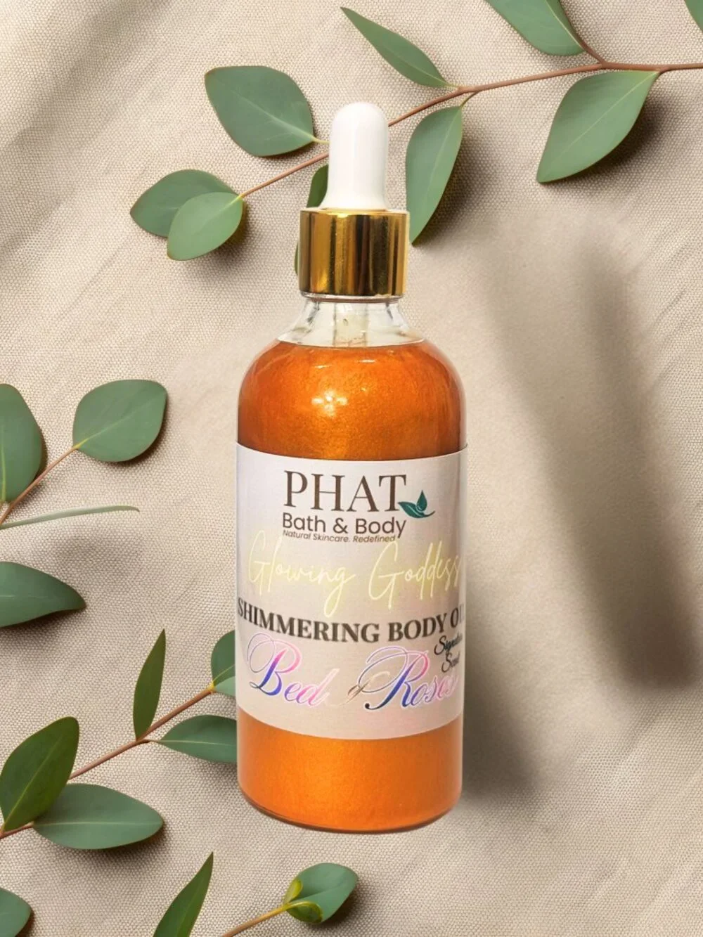 Phat Bath & Body Bed of Roses Glowing Goddess Shimmer Body Oil